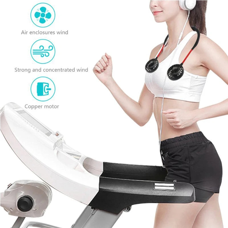 Portable Neck Fan 360 Degree Rotation Cooling Handheld